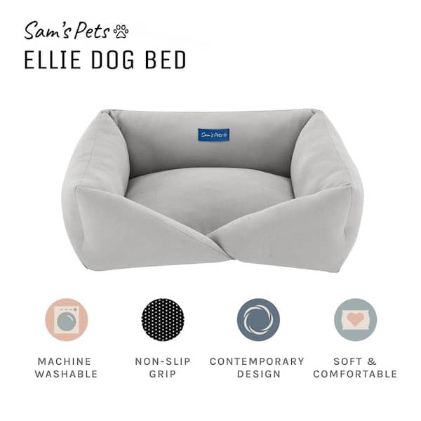 Sam's Pets - Ellie Small Gray Dog Bed