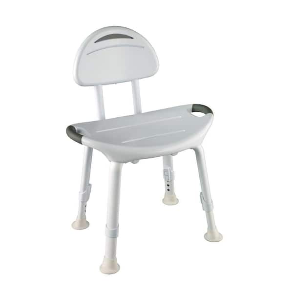 Safety First Designer Solid Surface Tub and Shower Chair in White-DISCONTINUED
