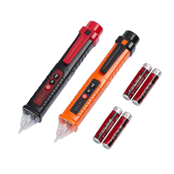 2-Pack Non-Contact Voltage Tester, AC 12-Volt-1000-Volt, Wire Tester with Buzzer and Flashlight
