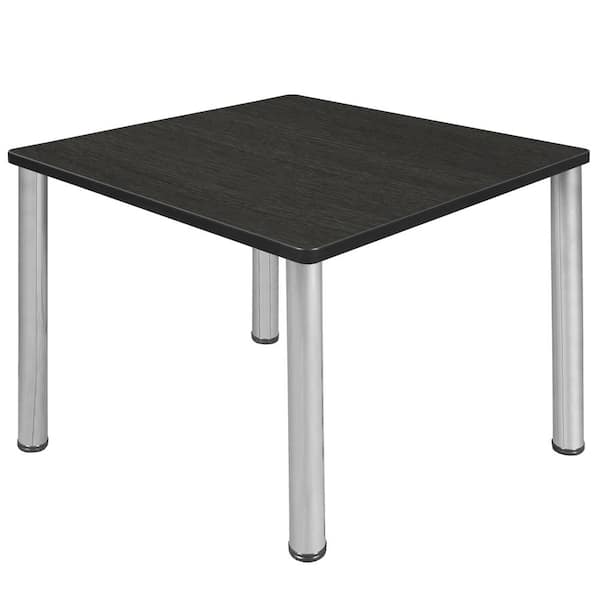 Regency Rumel 43.5 in. Square Ash Grey and Chrome Composite Wood Breakroom Table (Seats-4)