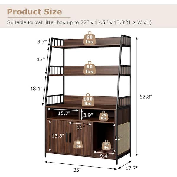 72.3 Multi-Storage Freestanding Kitchen Pantry - FUFUGAGA