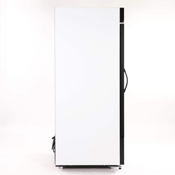 27 in. 23 cu. ft. Auto/Cycle Defrost Upright Freezer for Ice Bags in White