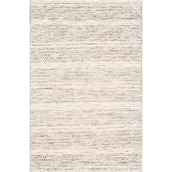 Livabliss Lawrence Cream/Black 4 ft. x 6 ft. Indoor Area Rug