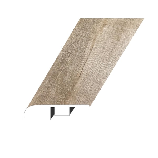 null Bellator Oasis Natural 0.6 in. Thick x 1.4 in. W x 94.5 in. L SPC Vinyl End Cap Molding