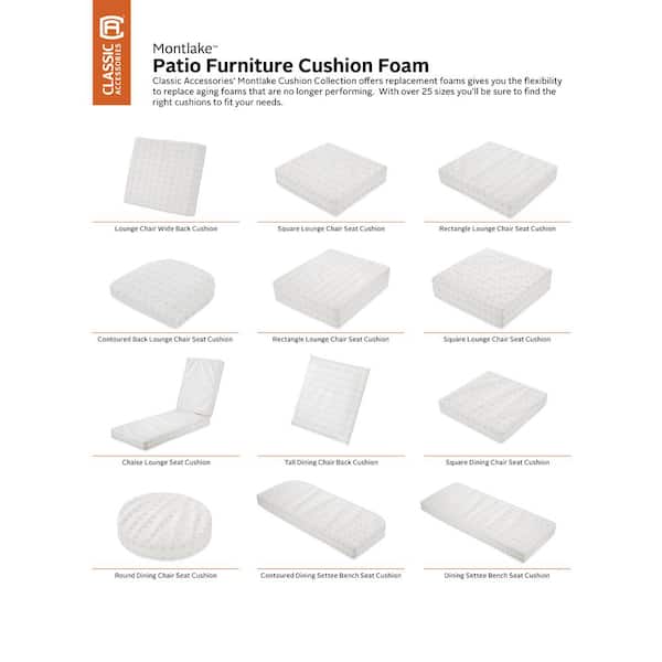 Foam Seat Cushion 20 X 16  X 3