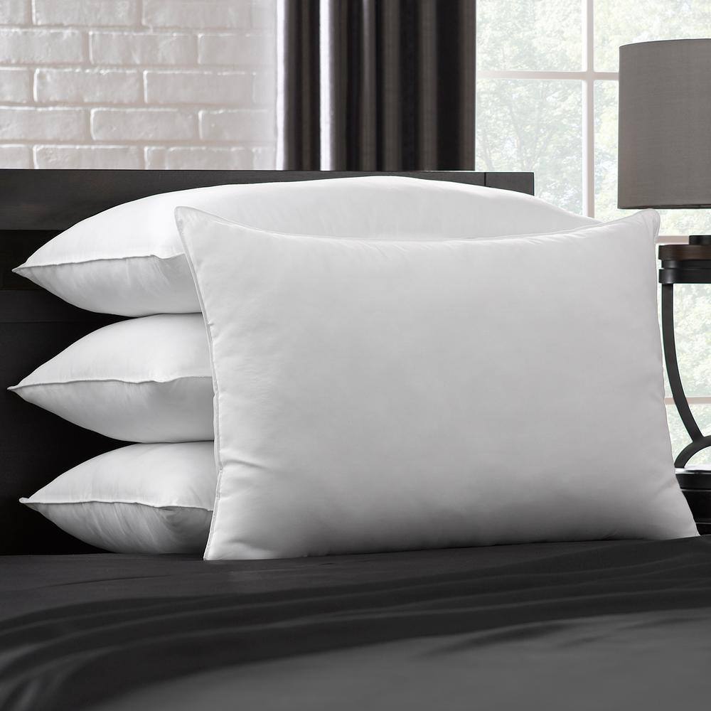 Queen White Hypoallergenic Polyester Down-Alternative Pillow Set