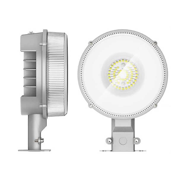 4950 Lumen 5000K ,Dusk to Dawn Integrated LED Security Flood Light,Outdoor Light with Photocell, IP65 Waterproof, Silver