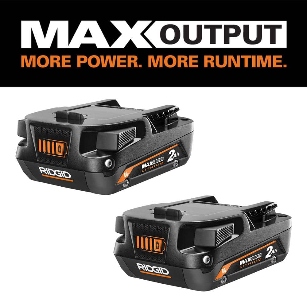 18V Lithium-Ion MAX Output 2.0 Ah Battery (2-Pack) -  RIDGID, AC840020P