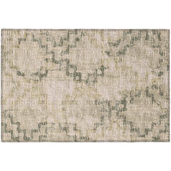 Addison Rugs Modena Moss 1 ft. 8 in. x 2 ft. 6 in. Trellis Accent Rug
