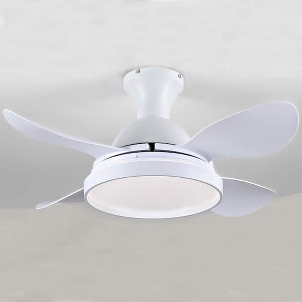 HKMGT 36.2 in. Indoor White Ceiling Fan With Dimmable LED Light and Remote Control