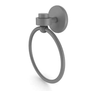 Satellite Orbit One Collection Towel Ring in Matte Gray