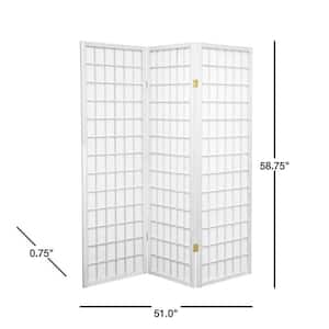 5 ft. White 3-Panel Room Divider