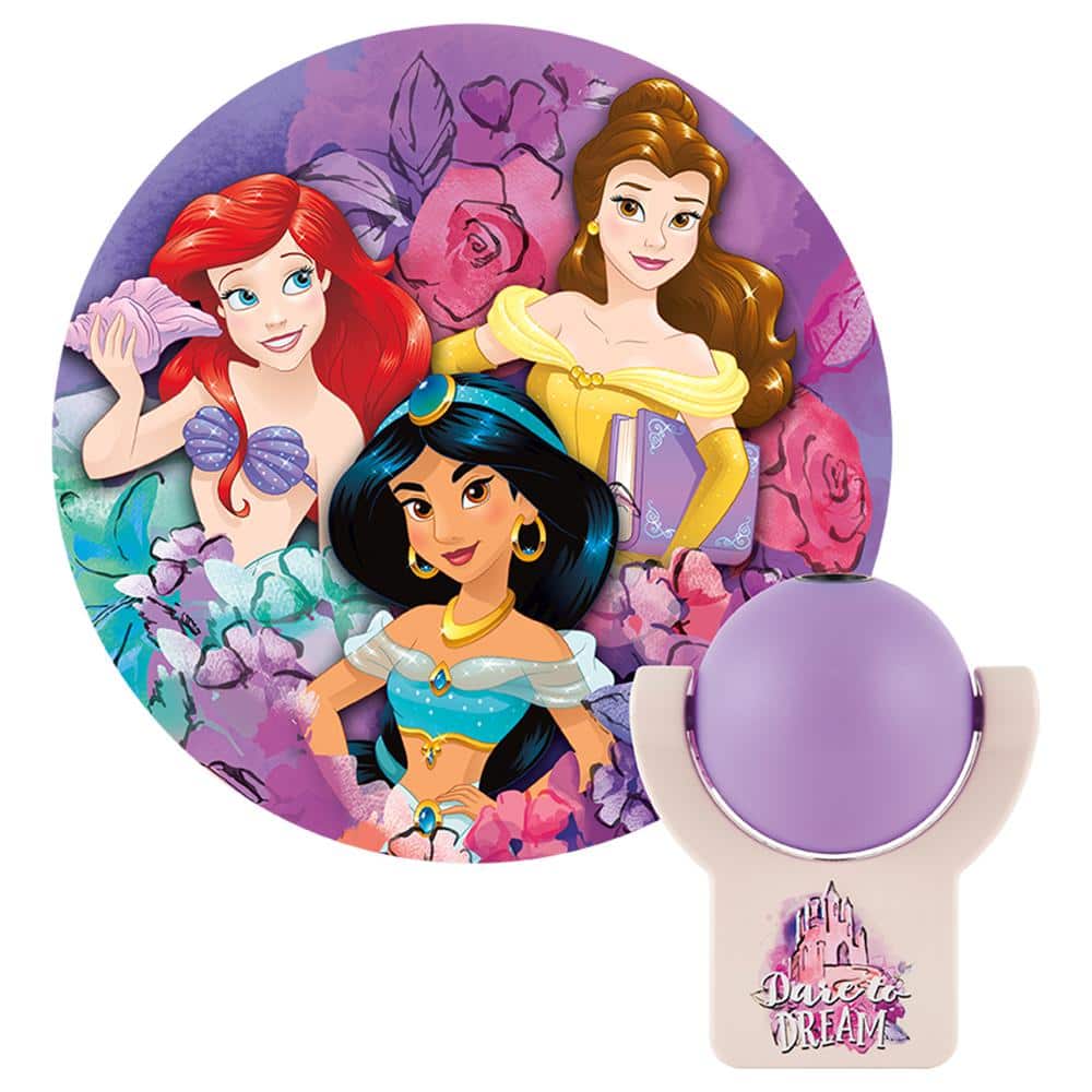 Projectables Disney Princess Light Sensing Projectable Led Night Light 13230 The Home Depot