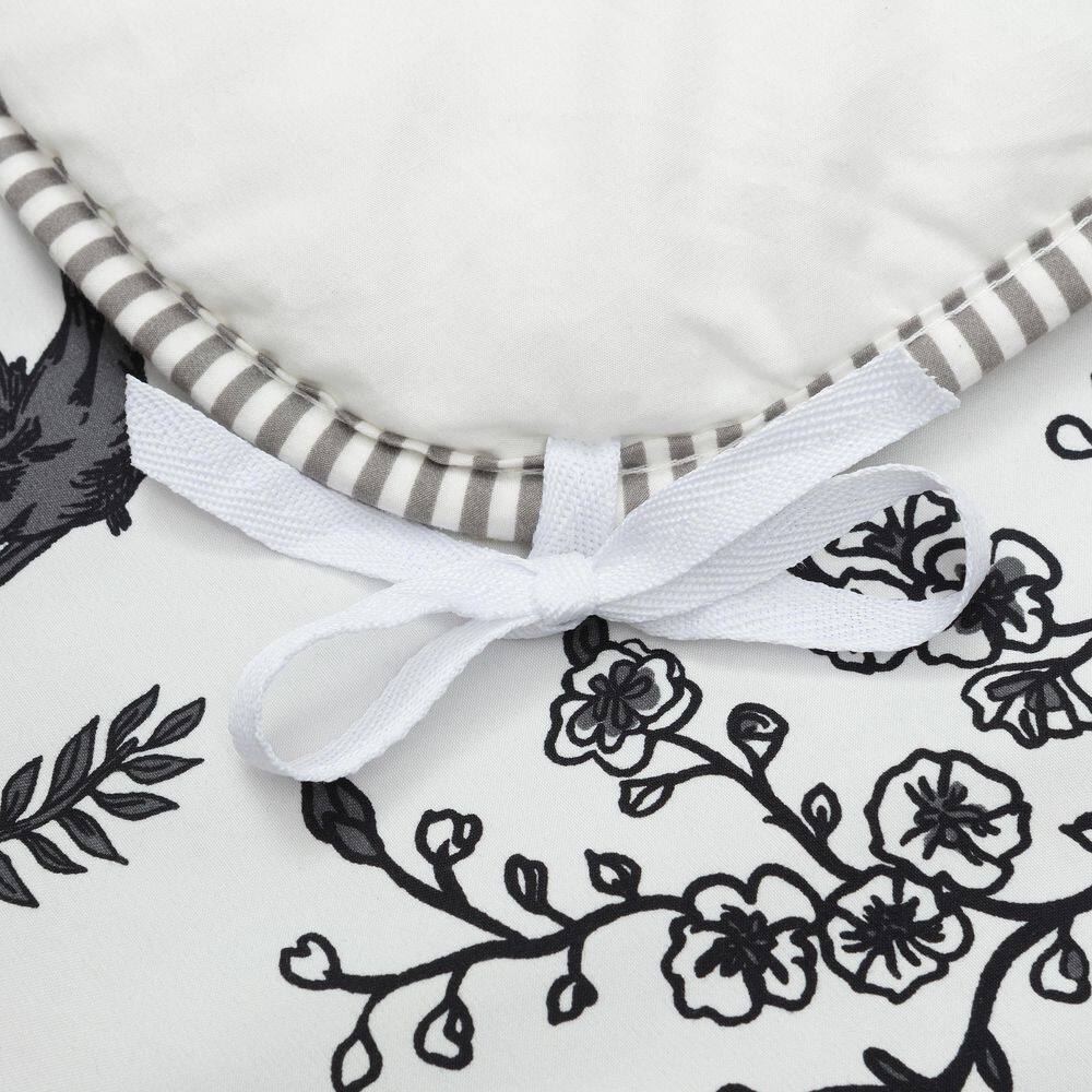 Chanasya Queen Black and White French Toile Microfiber Duvet Cover Set