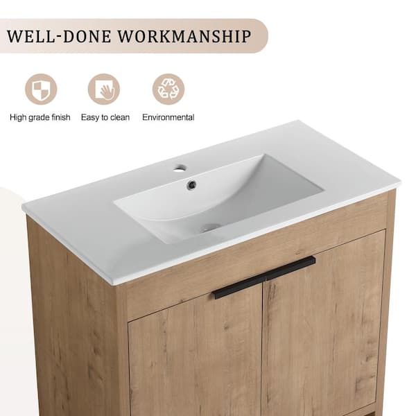 FAMYYT 36 in. W x 18.3 in. D x 34.2 in. H Single Sink