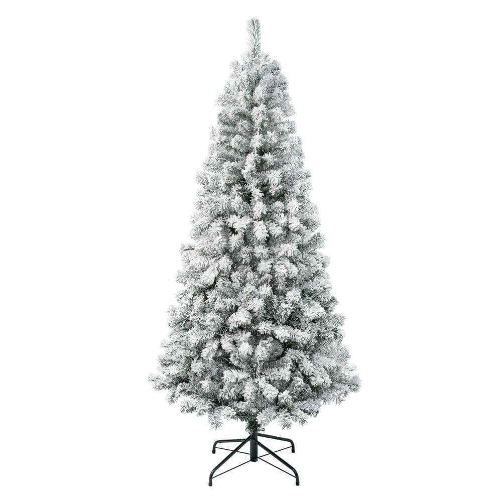 National Tree Company First Traditions 6 ft. Acacia Flocked Artificial Christmas Tree