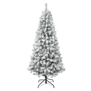 First Traditions 6 ft. Acacia Flocked Artificial Christmas Tree
