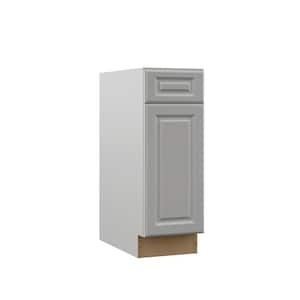 Designer Series Elgin Assembled 12x34.5x23.75 in. Base Kitchen Cabinet in Heron Gray