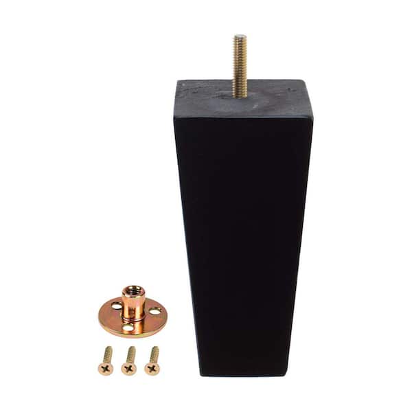 American Pro Decor 6 in. x 2-3/4 in. Mid-Century Espresso Hardwood Square Taper Leg