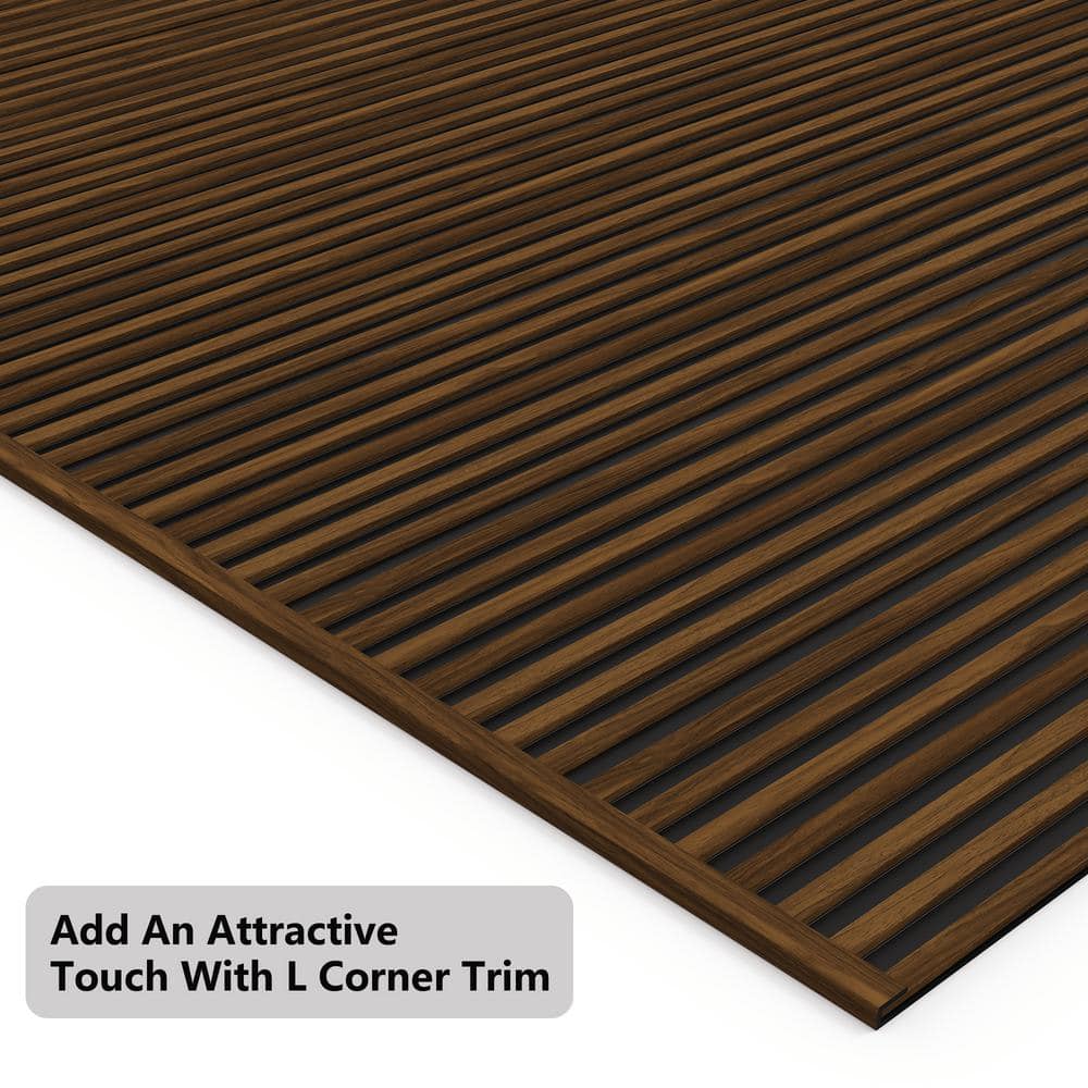 48" x 6" Brown and Black 3D Vinyl Wall Paneling