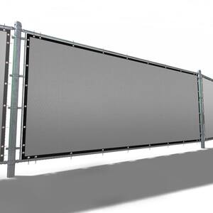 ROYAL SHADE 70 in. x 50 ft. Gray Mesh Fabric Privacy Fence Screen with ...