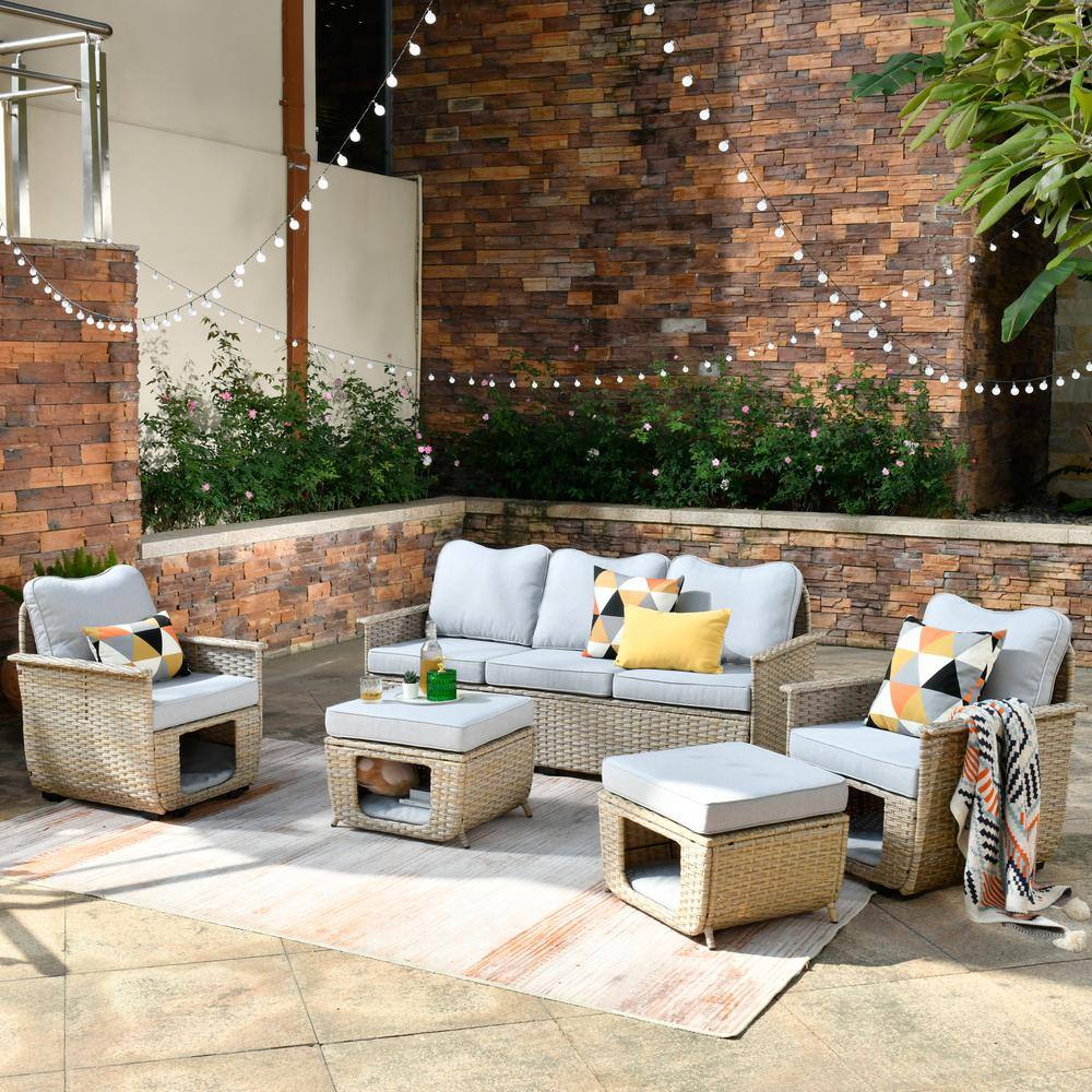 Reviews for HOOOWOOO Echo Beige 5Piece Wicker MultiFunctional Pet