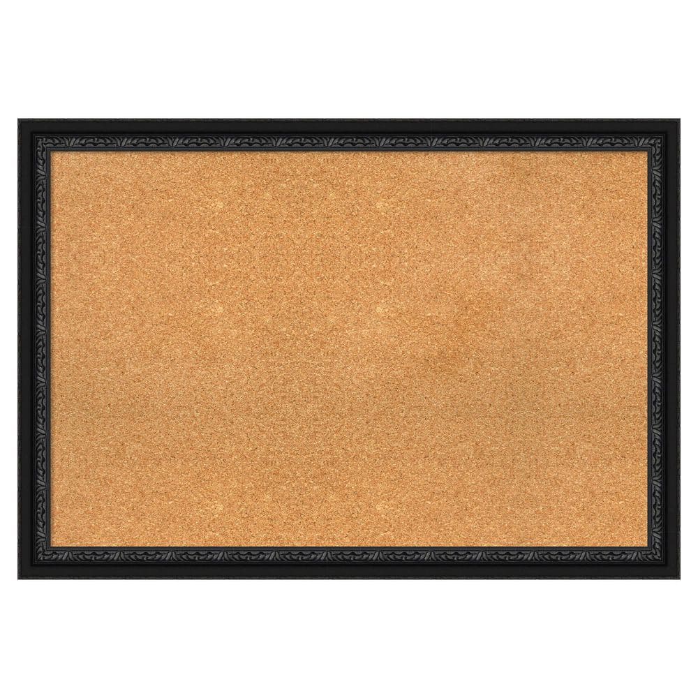Downton Black 40 in. x 28 in. Wood Framed Natural Cork Memo Board price history on PriceWatchPro