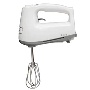 3-Speed White Hand Mixer with DC Motor