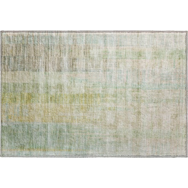 Mayfield Premium Machine Washable Abstract AMF2153 Linen 2 ft. x 3 ft. Accent Rug