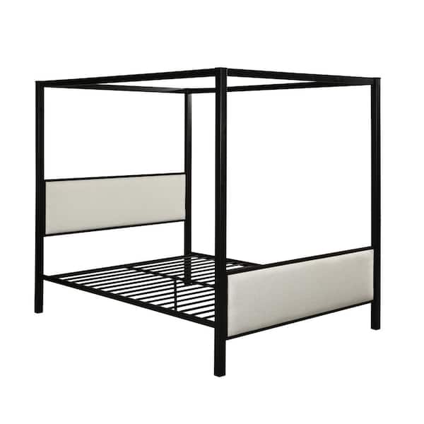 Noble House Duane Beige Metal Queen Bed Frame