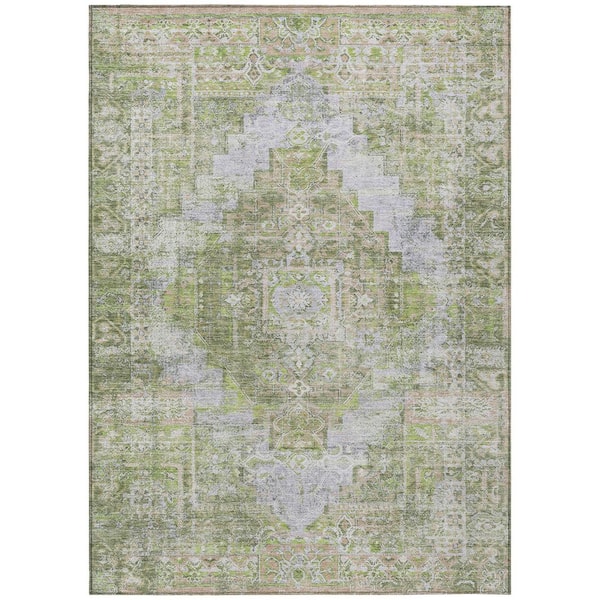 Addison Rugs Chantille Machine Washable Indoor/Outdoor Abstract ACN2140 Aloe 5 ft. x 7 ft. 6 in. Area Rug