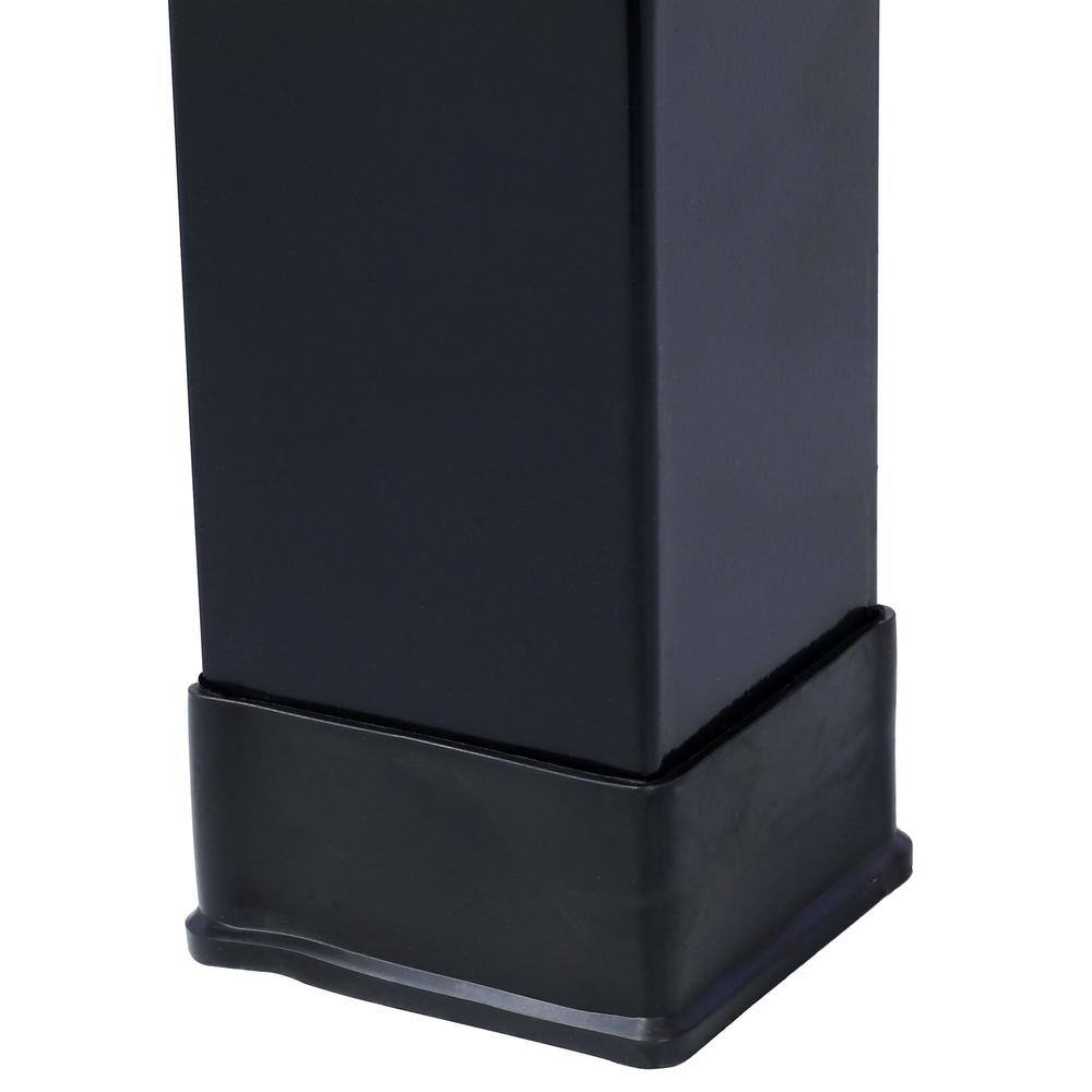 Black Steel Elevated Garden Bed with Shelf and Wheels