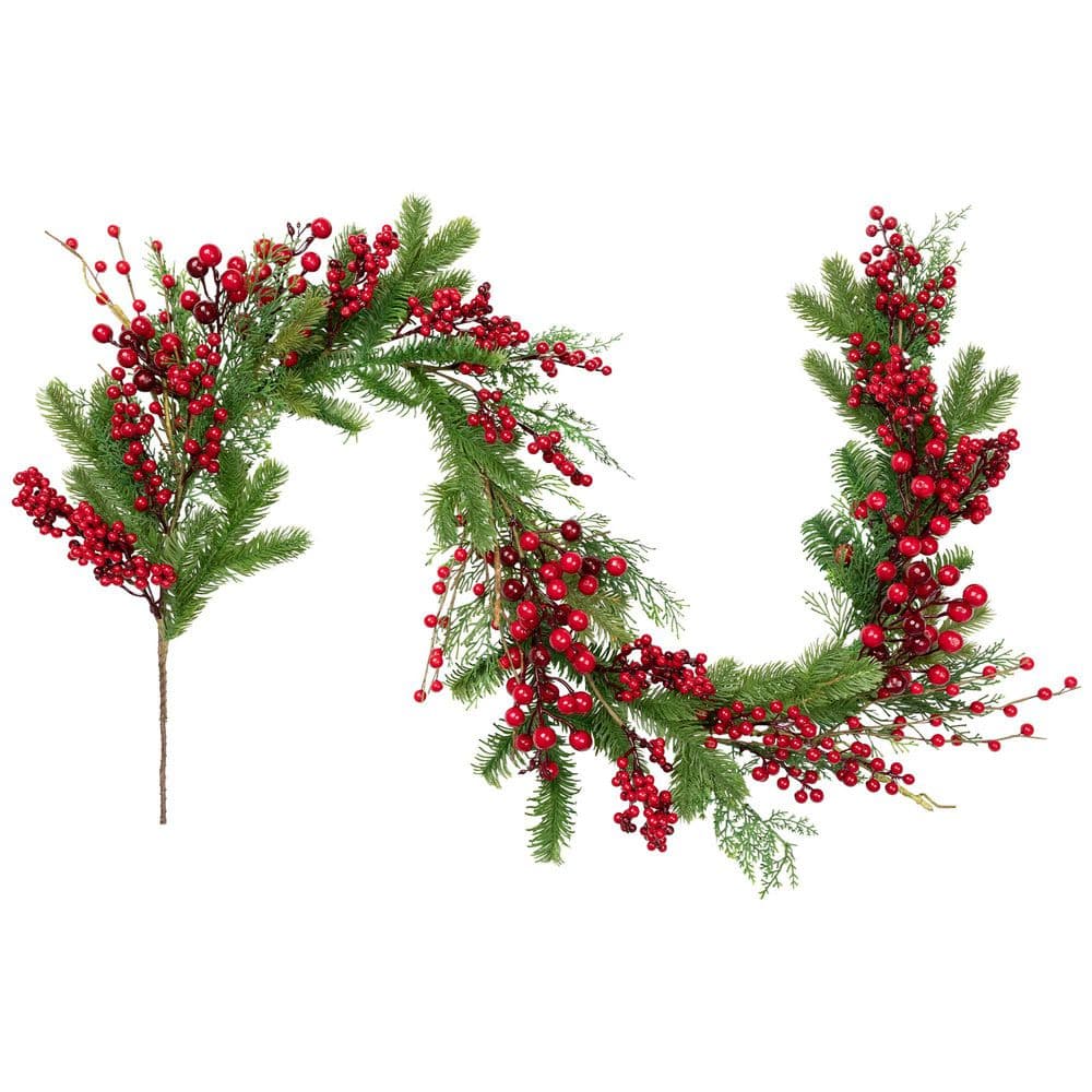 Cedar Pine and Berries Artificial Christmas Garland - 5' - Unlit price history on PriceWatchPro