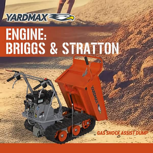 YARDMAX YD8103 Track Barrow, 660lb. Capacity, Briggs CR950, 6.5 hp