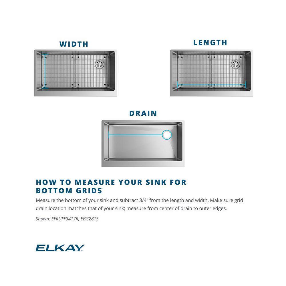 Elkay Stainless Steel Sink Bottom Grid with Convenient Drain Opening