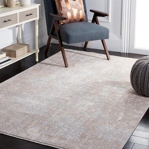 Marmara Gray/Beige/Blue 5 ft. x 8 ft. Solid Distressed Area Rug