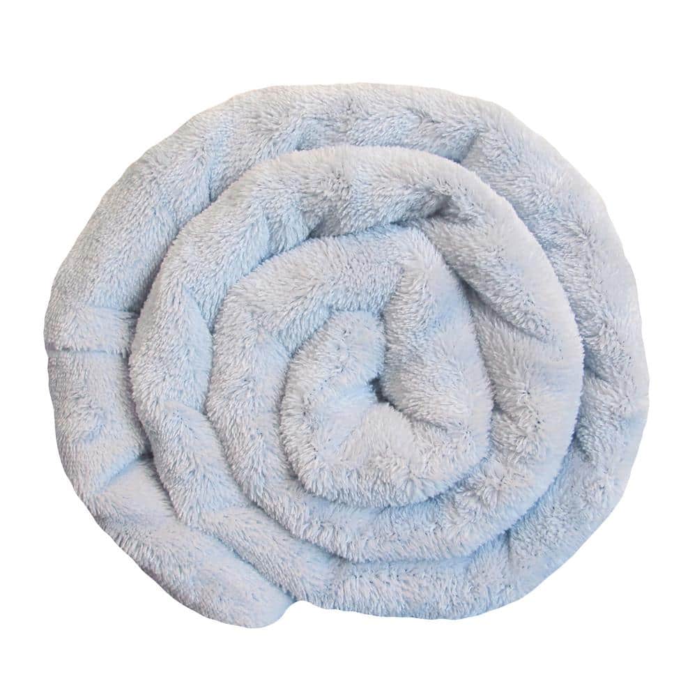 15lb Gray and Black Reversible Weighted Blanket with Glass Beads