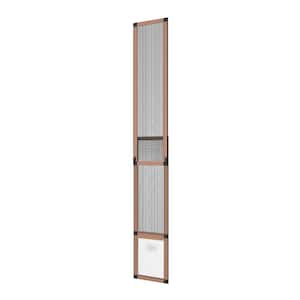 11.02 in. x 16.14 in. Large Bronze Patio Pet Door Insert, Adjustable up to 7 ft., Suitable for Sliding Doors