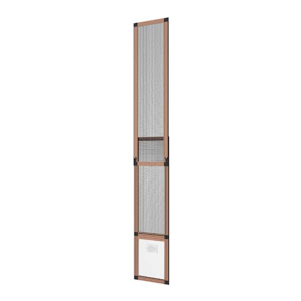 Hakuna Pets 11.02 in. x 16.14 in. Large Bronze Patio Pet Door Insert, Adjustable up to 7 ft., Suitable for Sliding Doors