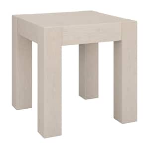 Langston 22 in. Alder White Square MDF Top End Table