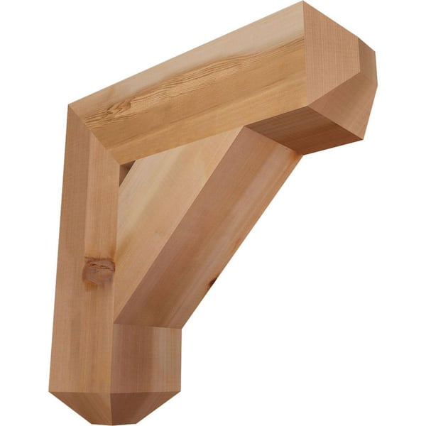 Ekena Millwork 5.5 in. x 22 in. x 22 in. Western Red Cedar Traditional Craftsman Smooth Bracket
