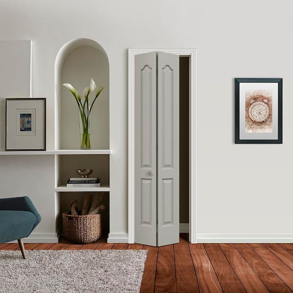 JELD-WEN 24 in. x 80 in. Camden Vanilla Painted Textured Molded
