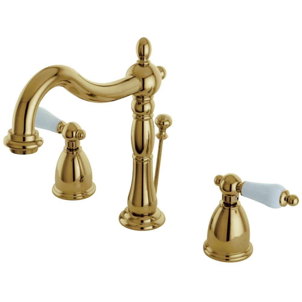 Kingston Brass Heritage 8 In Widespread 2 Handle Bathroom Faucet In