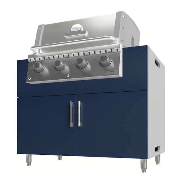 Miami Weatherboard 42 in. X 27 in. X 34.5 in Outdoor Base Cabinet Grill in Sapphire Blue Matte