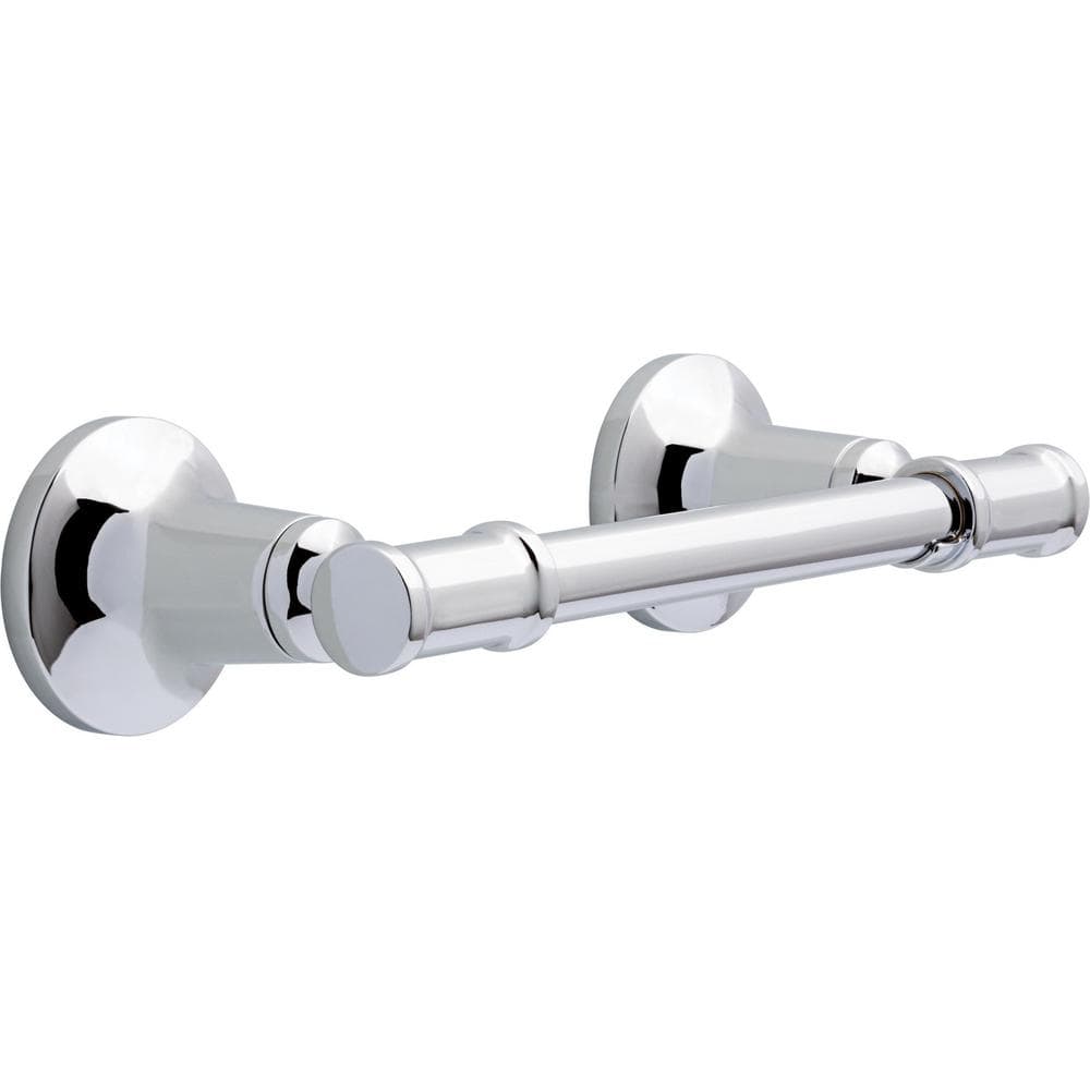 Modern Fluted Polished Chrome Wall-Mounted Toilet Paper Holder