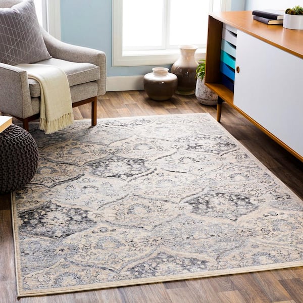 Kris Light Gray 5 ft. 3 in. x 7 ft. 3 in. Area Rug