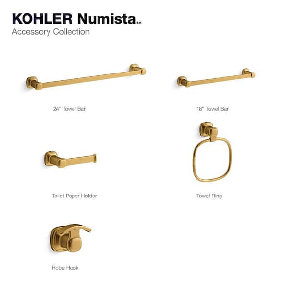 KOHLER Numista Towel Ring in Vibrant Brushed Moderne Brass