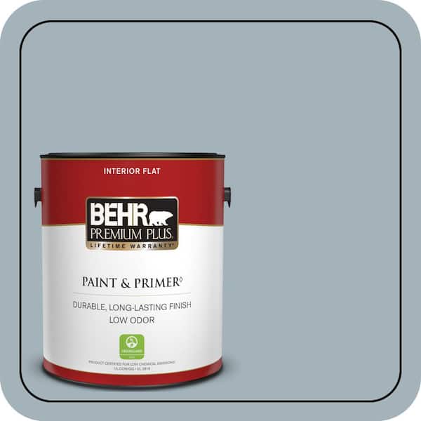BEHR PREMIUM PLUS 1 gal. #PPF-27 Porch Ceiling Flat Low Odor Interior Paint & Primer