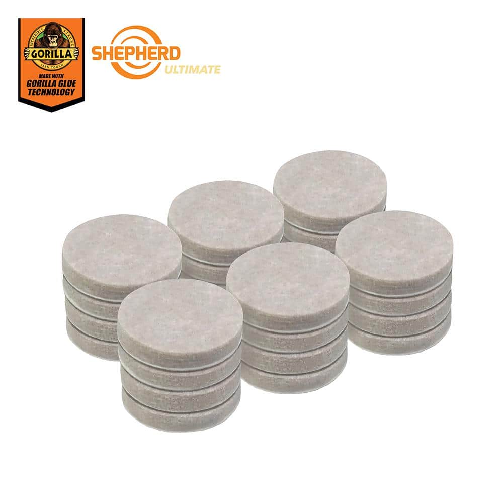 Shepherd Ultimate 1-1/2 Beige Round Self-Adhesive Furniture