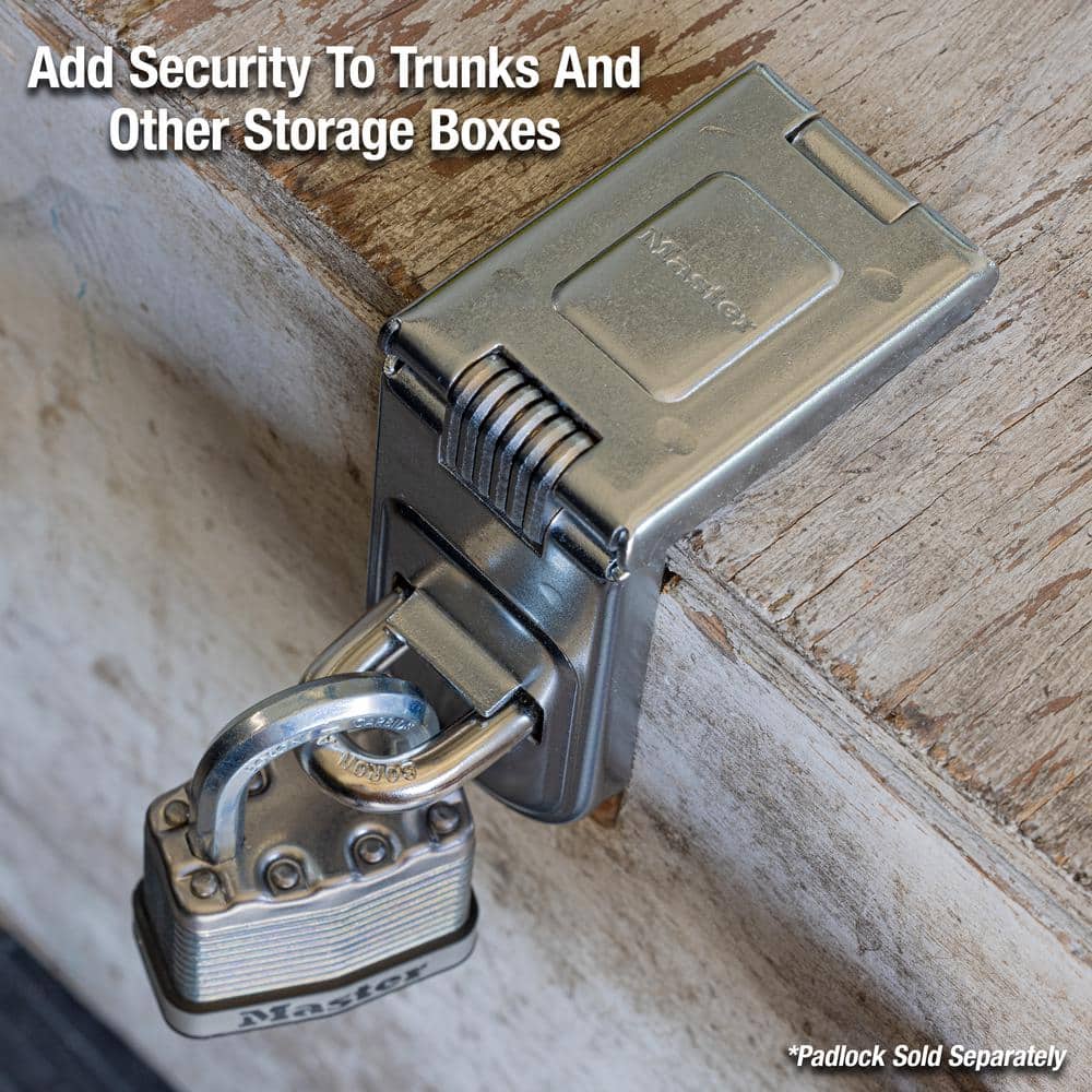 6-1/4 Inch Silver Zinc Plated Steel Fixed Staple Hasp